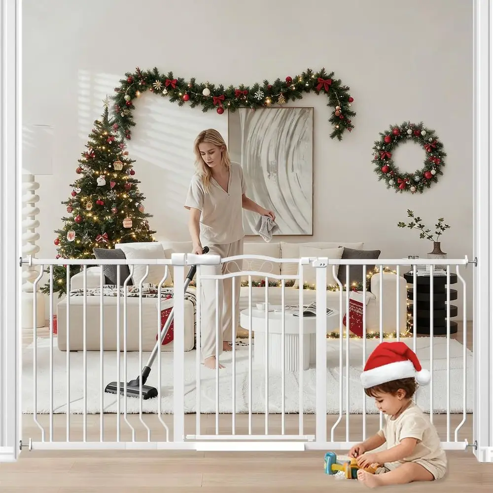 Широкий защитный барьер для детей и животных, регулируемый 62,6-72 дюйма, без сверления, высота 30 дюймов, белый металлический барьер для больших проемов
Широкий защитный барьер для детей и животных, регулируемый 62,6-72 дюйма, без сверления, высота 30 дюймов, белый металлический барьер для больших проемов