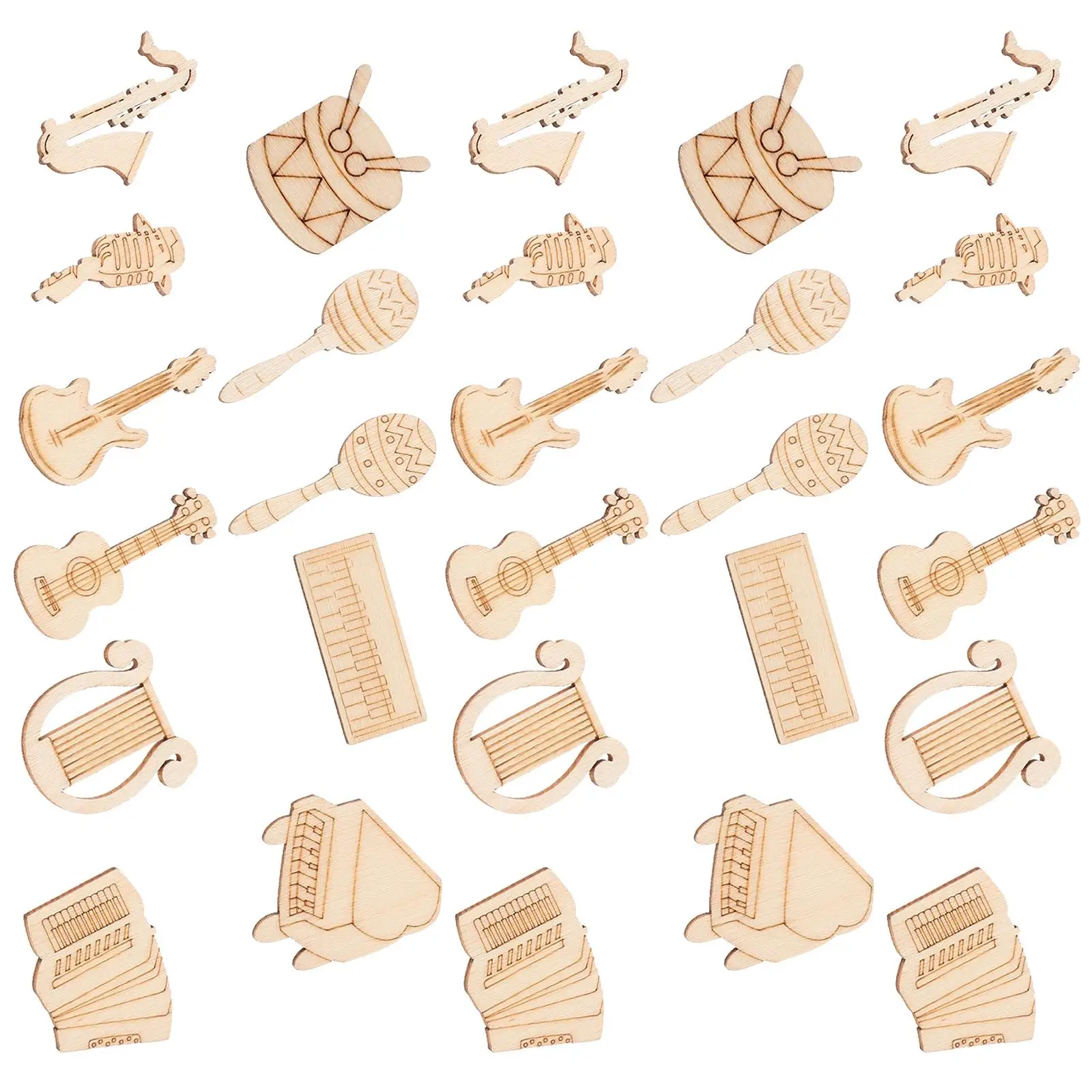 100 Pcs Wooden Slices DIY Crafts Guitar Confetti Musical Instrument Cutout Decorative Pieces Sewing Accessories
100 Pcs Wooden Slices DIY Crafts Guitar Confetti Musical Instrument Cutout Decorative Pieces Sewing Accessories