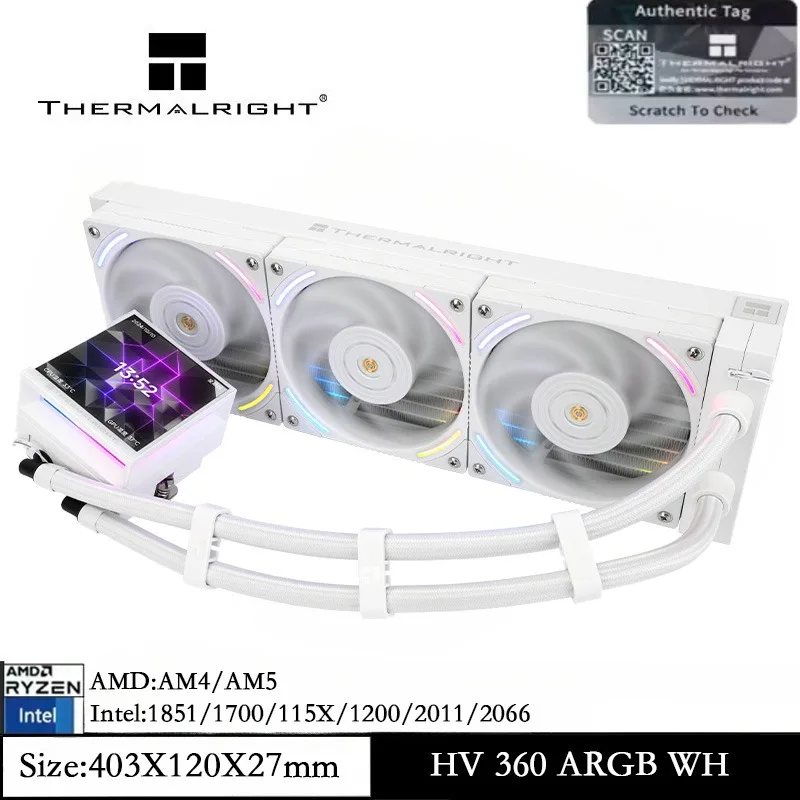 Thermalright Hyper Vision 360 ARGB БЕЛЫЙ жидкостный охладитель процессора IPS ЖК-экран водяной охладитель для AM5 AM4 Intel LGA1851/1700/115X/2066
Thermalright Hyper Vision 360 ARGB БЕЛЫЙ жидкостный охладитель процессора IPS ЖК-экран водяной охладитель для AM5 AM4 Intel LGA1851/1700/115X/2066