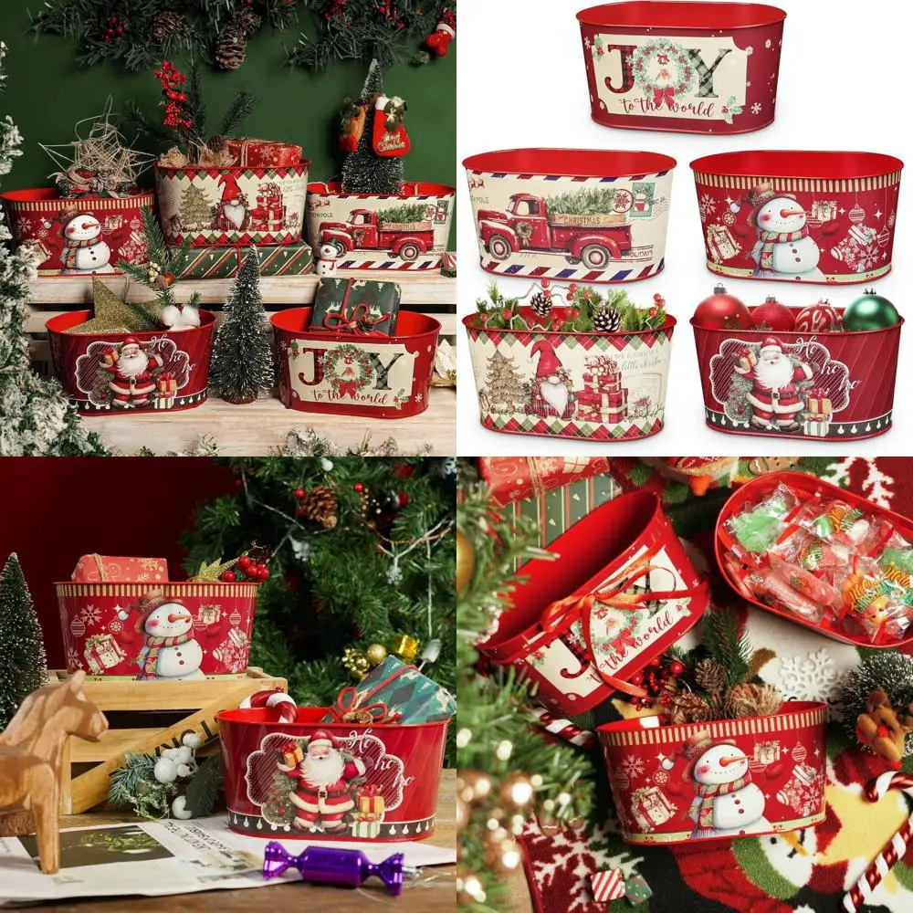 5-Piece Galvanized Tin Christmas Party Buckets, 9, for Festive Centerpiece Decor
5-Piece Galvanized Tin Christmas Party Buckets, 9, for Festive Centerpiece Decor