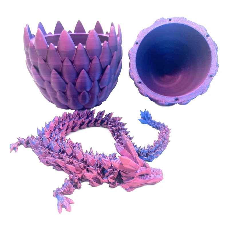 Dragon Egg - Surprise Egg Ornaments With Flexible Pearly-Sheen Dragon, 3D Printed Gift.For Kids,Friend B Durable Easy Install 
Dragon Egg - Surprise Egg Ornaments With Flexible Pearly-Sheen Dragon, 3D Printed Gift.For Kids,Friend B Durable Easy Install