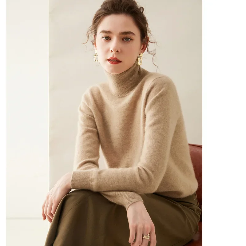 Women's Fashionable Korean Style High Lapel Double Breasted Thickened Wool Sweater Long Sleeve Pullover Knitted Top Base Layer
Women's Fashionable Korean Style High Lapel Double Breasted Thickened Wool Sweater Long Sleeve Pullover Knitted Top Base Layer