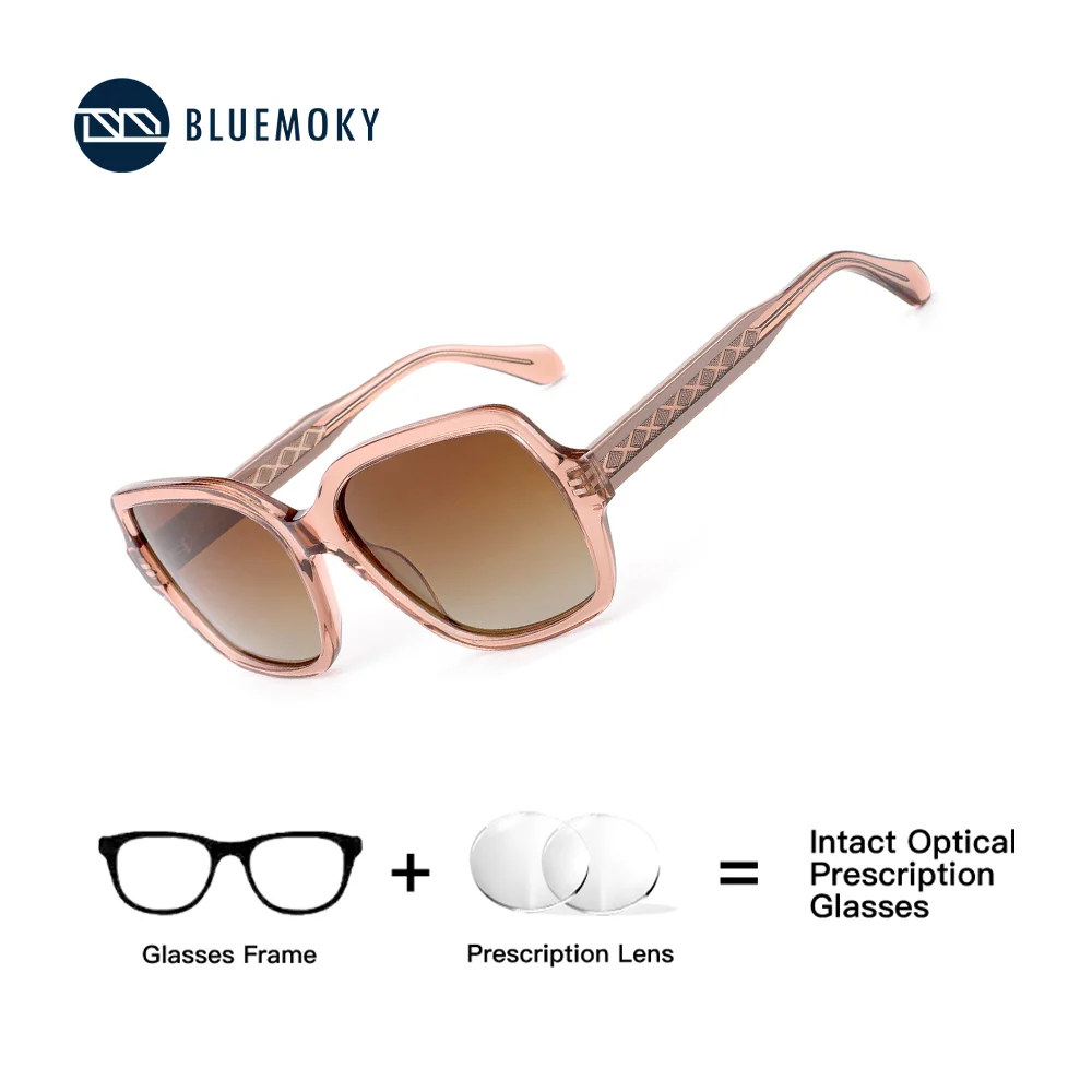 BLUEMOKY Trend Acetate Myopia/Hyperopia Prescription Sunglasses Women Rectangle Uv400 Polarized Corrective Sun Glasses
BLUEMOKY Trend Acetate Myopia/Hyperopia Prescription Sunglasses Women Rectangle Uv400 Polarized Corrective Sun Glasses