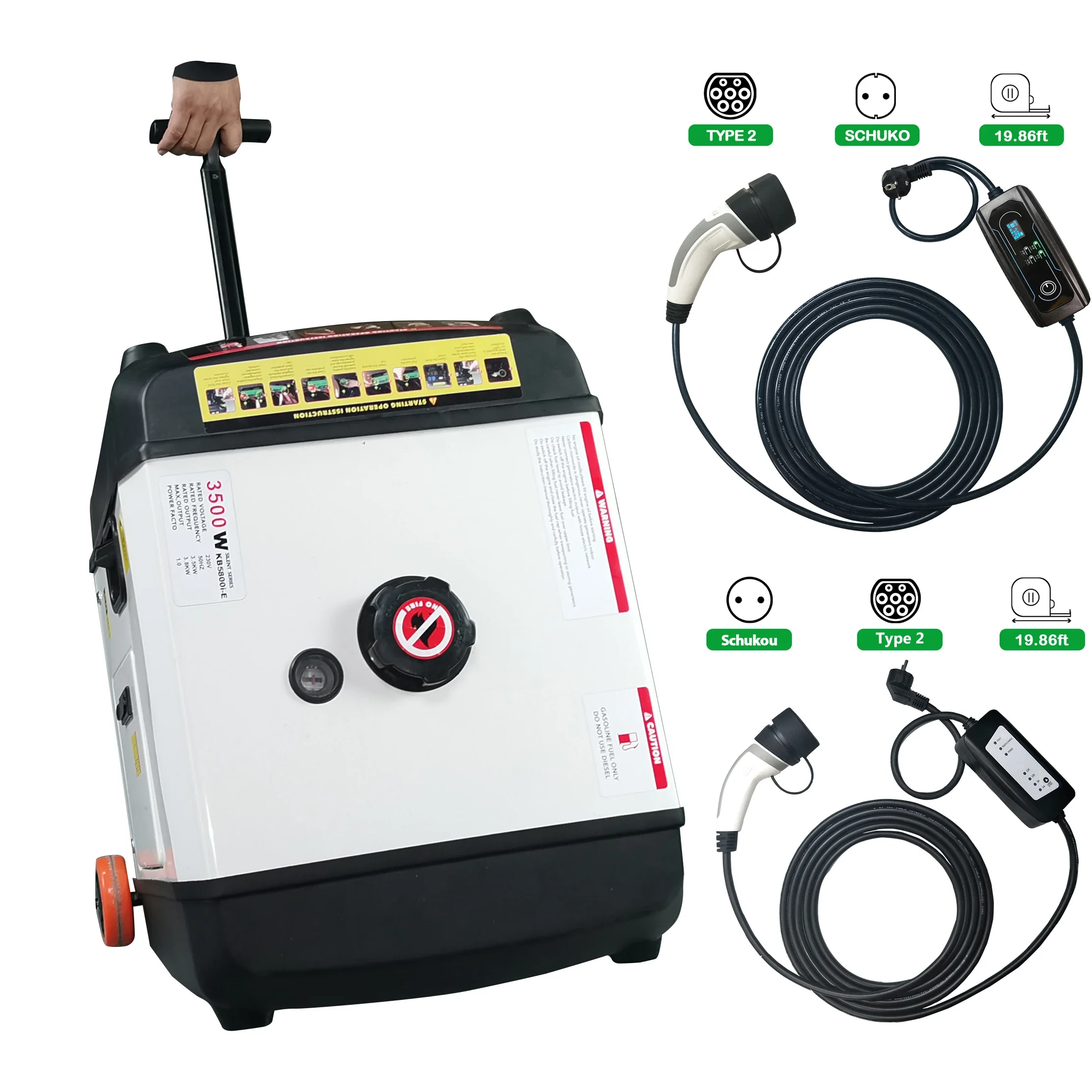 4kW electric vehicle mobile charging station for EV 110V 230V emergency charger
4kW electric vehicle mobile charging station for EV 110V 230V emergency charger