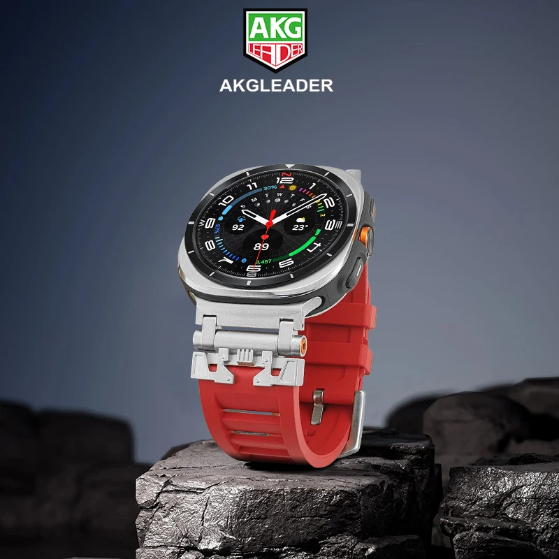 Ремешок AKGLEADER для Samsung Galaxy Watch Ultra, спортивный браслет для мужчин, дизайнерский браслет с флюорубером и пряжкой из нержавеющей стали, 47 мм
Ремешок AKGLEADER для Samsung Galaxy Watch Ultra, спортивный браслет для мужчин, дизайнерский браслет с флюорубером и пряжкой из нержавеющей стали, 47 мм