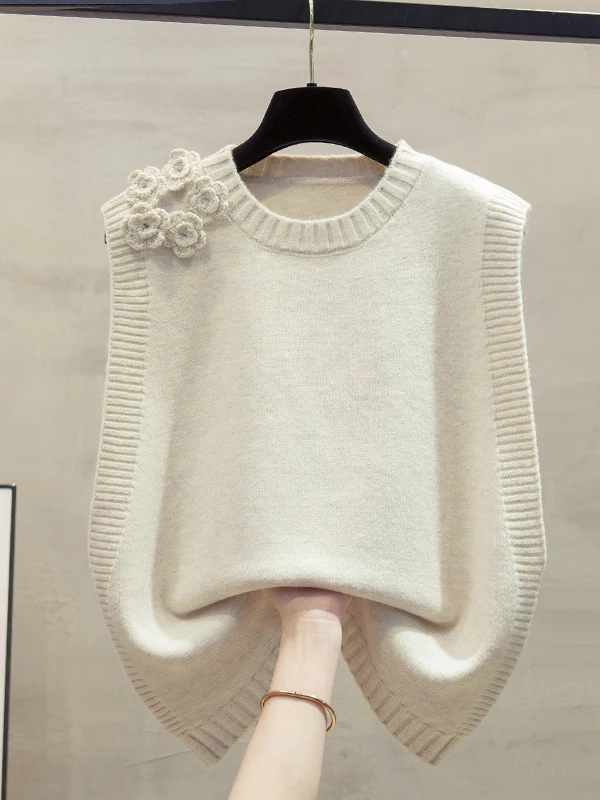 Женский вязаный жилет из шерсти свободного кроя, свитер-накидка для ношения поверх одежды, с подплечниками, для повседневной носки, без рукавов, стандартной длины
Женский вязаный жилет из шерсти свободного кроя, свитер-накидка для ношения поверх одежды, с подплечниками, для повседневной носки, без рукавов, стандартной длины