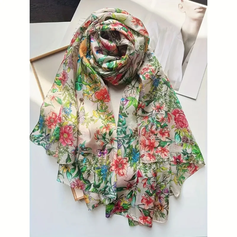 Lightweight Large 100% Mulberry Silk Scarf for Women Oblong Shawl Neck Scarf Beach Wrap Headscarf Gift Pack Pink Floral Print
Lightweight Large 100% Mulberry Silk Scarf for Women Oblong Shawl Neck Scarf Beach Wrap Headscarf Gift Pack Pink Floral Print