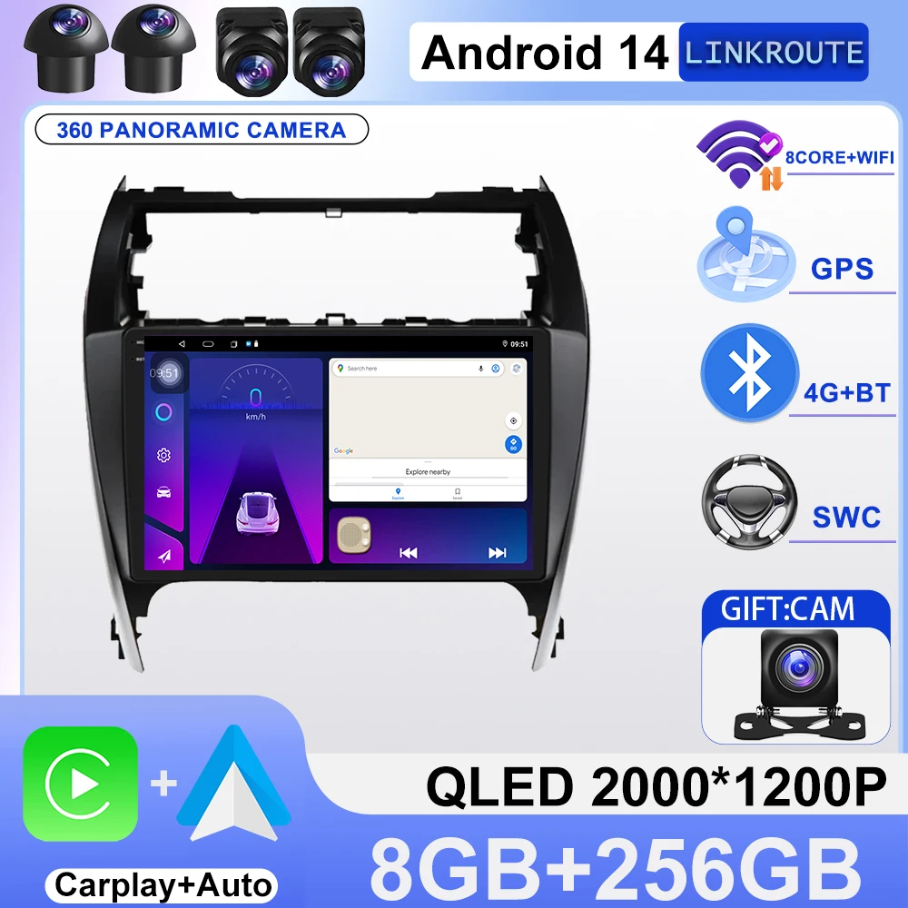Android 14 For Toyota Camry 7 XV 50 55 2012 2013 2014-2015 2016 2017 Multimedia Carplay Car PlayerNavigation Screen GPS Radio
Android 14 For Toyota Camry 7 XV 50 55 2012 2013 2014-2015 2016 2017 Multimedia Carplay Car PlayerNavigation Screen GPS Radio