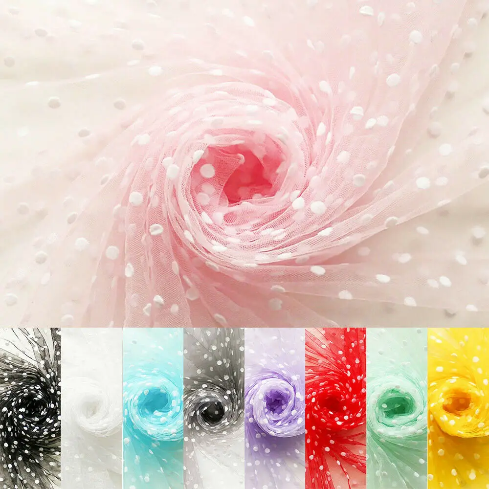 White Khaki Flocked Polka Dot Mesh Tulle Fabric High Quality Polyester Stretch DIY Dress Wedding Decoration Puff Skirt Net Cloth
White Khaki Flocked Polka Dot Mesh Tulle Fabric High Quality Polyester Stretch DIY Dress Wedding Decoration Puff Skirt Net Cloth