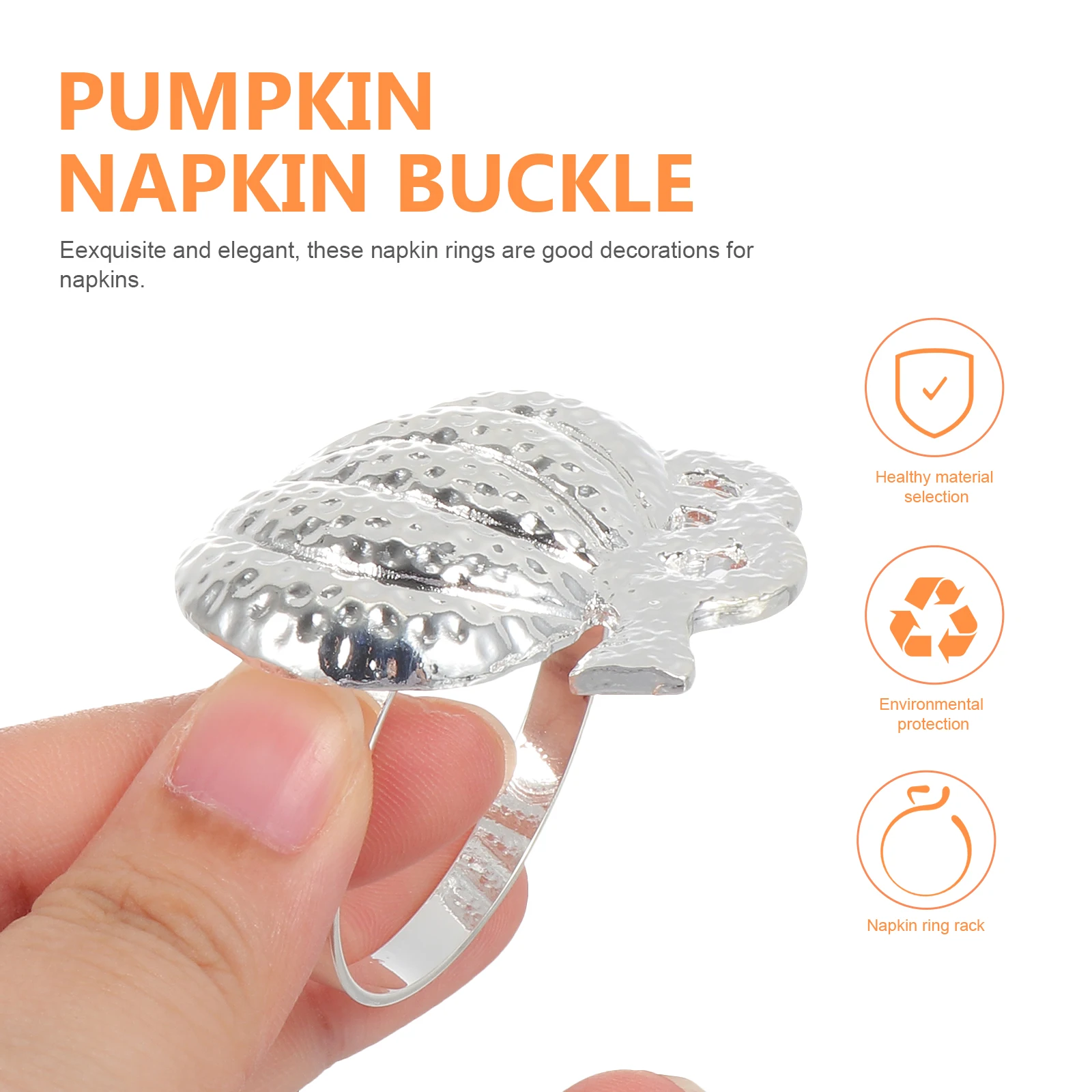 5 Pcs Horror Decor Party Silver Pumpkin Napkin Rings Gold Vintage Holders Adornments Decors Halloween Tableware Accessories
5 Pcs Horror Decor Party Silver Pumpkin Napkin Rings Gold Vintage Holders Adornments Decors Halloween Tableware Accessories