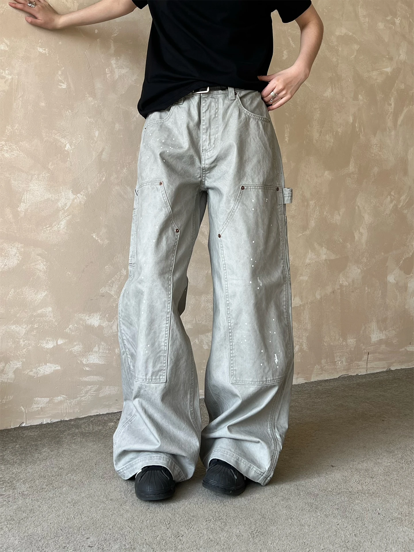 American High Street Splashed Ink Logging Work Pants Neutral Style Design Pure Cotton Straight Leg Long Pants Casual Wide Leg...
American High Street Splashed Ink Logging Work Pants Neutral Style Design Pure Cotton Straight Leg Long Pants Casual Wide Leg...