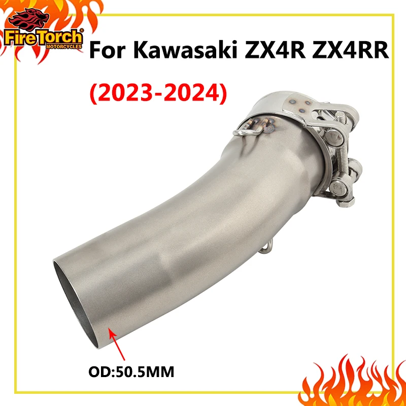 Motorcycle Exhaust System Escape Moto Modified 50.8MM Middle Link Pipe Slip On For KAWASAKI Ninja ZX 4R ZX4 RR ZX 4R SE 2023
Motorcycle Exhaust System Escape Moto Modified 50.8MM Middle Link Pipe Slip On For KAWASAKI Ninja ZX 4R ZX4 RR ZX 4R SE 2023