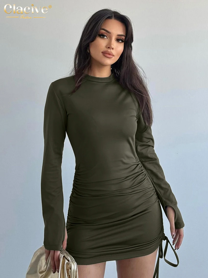 Clacive Bodycon Green Knitted Women's Dress 2025 Fashion O-Neck Long Sleeve Mini Dresses Elegant Slim Drawstring Female Dress
Clacive Bodycon Green Knitted Women's Dress 2025 Fashion O-Neck Long Sleeve Mini Dresses Elegant Slim Drawstring Female Dress