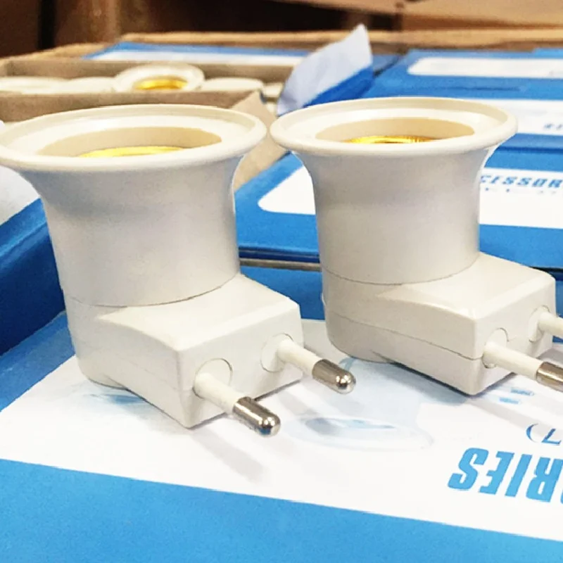 E27 Lamp Base EU Plug Lamp 1Pcs High Quality Holder Converter Screw Mouth Type Light Holder Mobile Round Foot Lamp Bases
E27 Lamp Base EU Plug Lamp 1Pcs High Quality Holder Converter Screw Mouth Type Light Holder Mobile Round Foot Lamp Bases