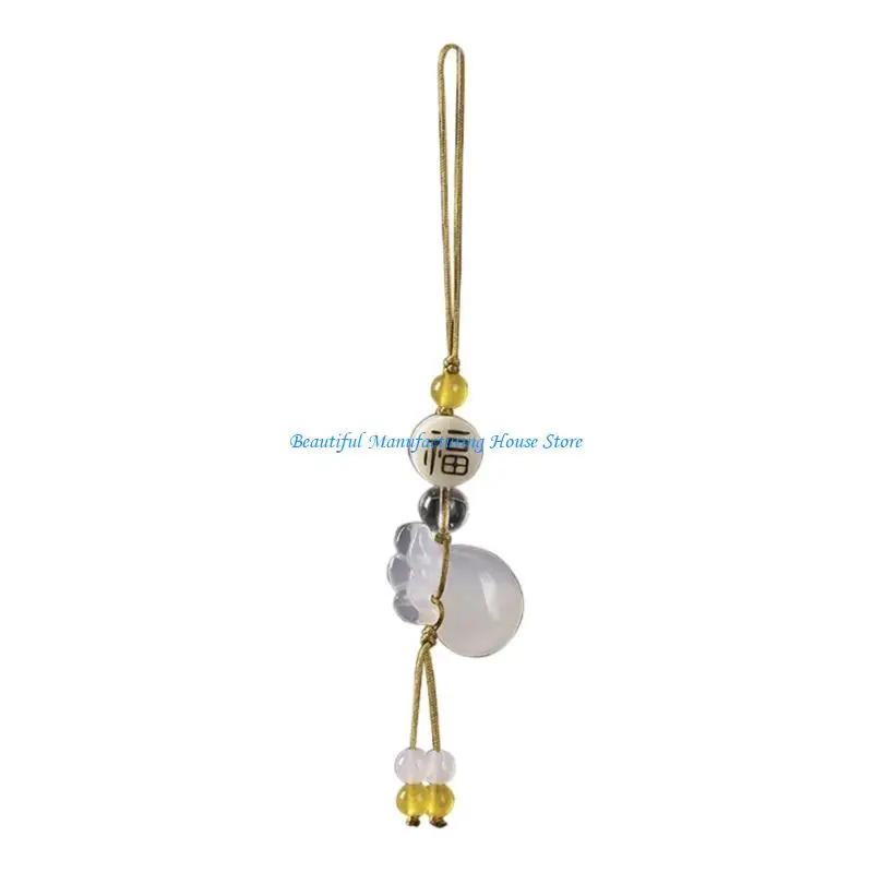 E56A Unique Handmade Chalcedony Fortune Bag Pendant Keychain Elegant Phone Lanyard Elegant Tassels Ornament for Backpack
E56A Unique Handmade Chalcedony Fortune Bag Pendant Keychain Elegant Phone Lanyard Elegant Tassels Ornament for Backpack