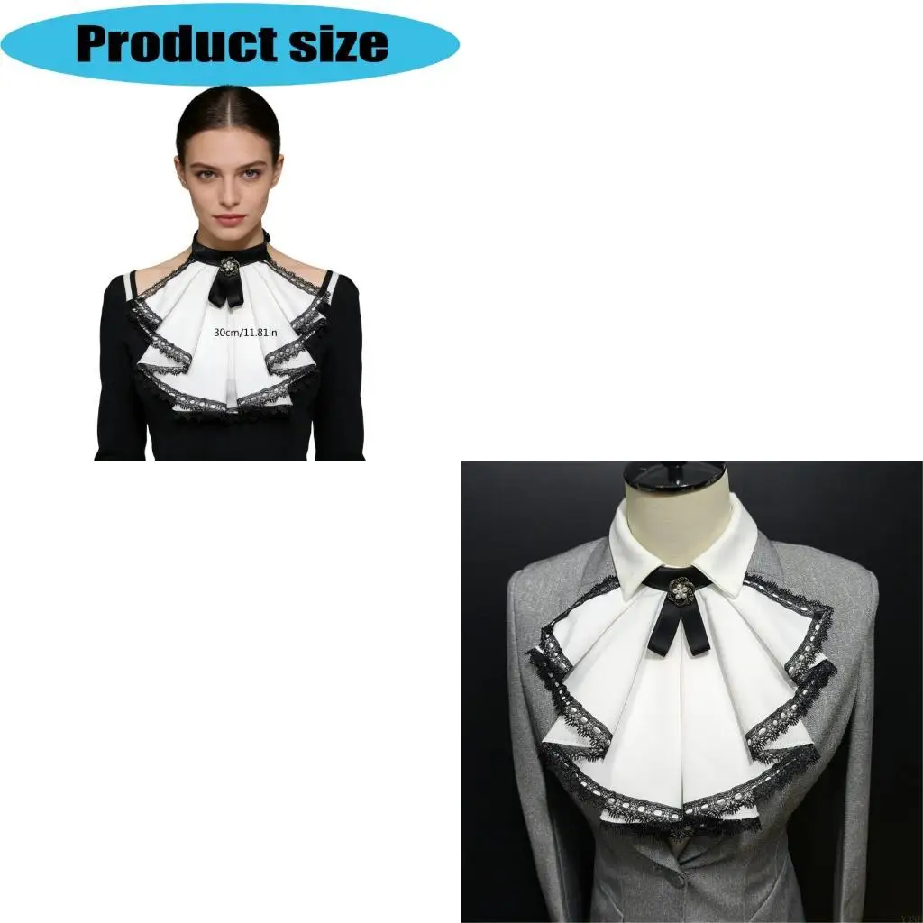 Y3NE Fashion Accessory Lace Collar Detachable Collar False Collar Elegant Necktie Cosplay Accessory for Halloween Costume
Y3NE Fashion Accessory Lace Collar Detachable Collar False Collar Elegant Necktie Cosplay Accessory for Halloween Costume