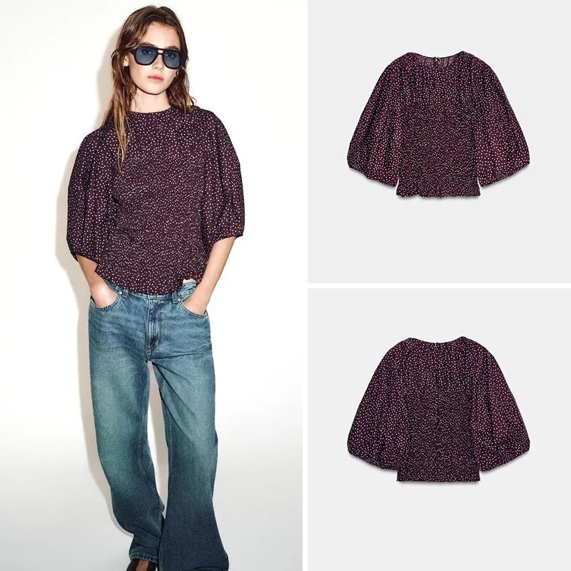 Весенняя новинка: женская повседневная приталенная блузка в горошек с рукавами-баллонами, универсальный модный этнический сценический костюм
Весенняя новинка: женская повседневная приталенная блузка в горошек с рукавами-баллонами, универсальный модный этнический сценический костюм