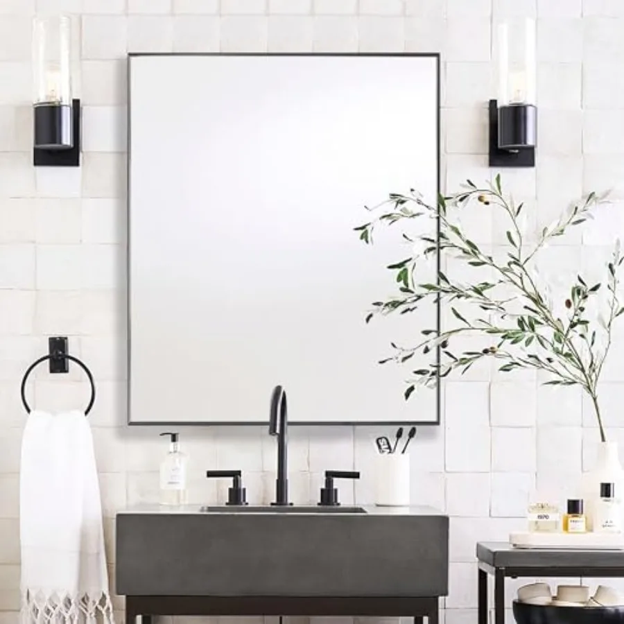 24x32 Inch Bathroom Mirror for Wall, Aluminum Frame Rectangle Rectangular Vanity Mirror, Modern Large for Bedroom, Living Room,
24x32 Inch Bathroom Mirror for Wall, Aluminum Frame Rectangle Rectangular Vanity Mirror, Modern Large for Bedroom, Living Room,