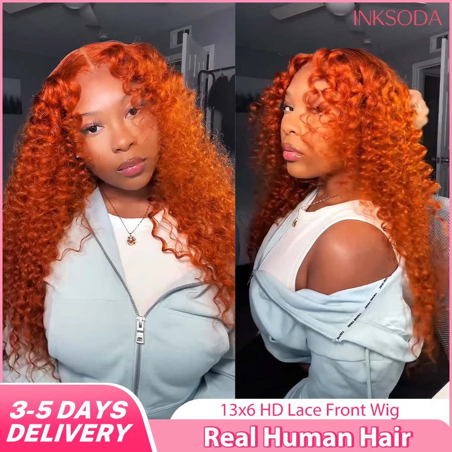 220% Density 36 Inch Ginger Orange Curly Deep Wave Frontal Wig With HD Transparent 13x6 13x4 Lace Front For Natural Look Human Hair Wigs For Women #350 Colored Human Hair Wigs Curly Hair Water Wave Ginger Wig Human Hair
220% Density 36 Inch Ginger Orange Curly Deep Wave Frontal Wig With HD Transparent 13x6 13x4 Lace Front For Natural Look Human Hair Wigs For Women #350 Colored Human Hair Wigs Curly Hair Water Wave Ginger Wig Human Hair