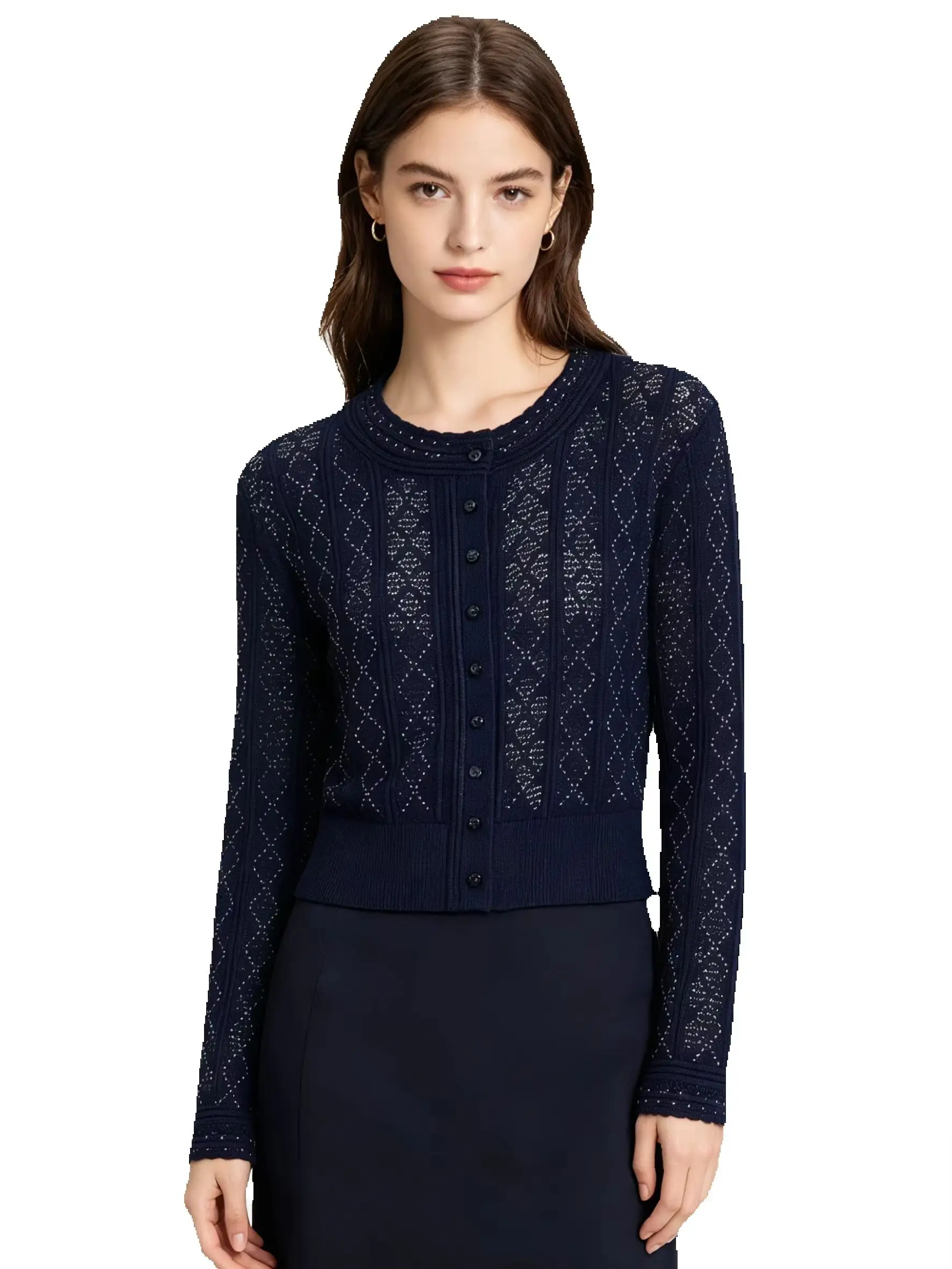 2661 High Quality Spring And Autumn New Women's Long Sleeved Hot Pressed Diamond Small Fresh Knitted Top Cardigan Jacket
2661 High Quality Spring And Autumn New Women's Long Sleeved Hot Pressed Diamond Small Fresh Knitted Top Cardigan Jacket