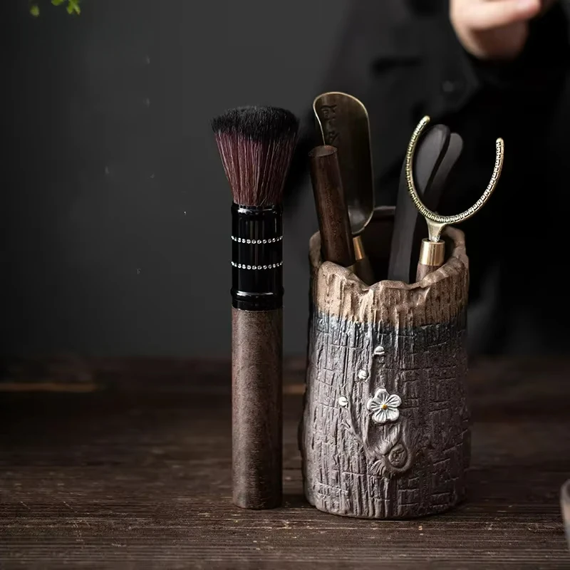 Japanese Style Coarse Pottery Six Items Gilding Silver Gilded Craft Tea Clamp Pot Maintenance Pen Kung Fu Tea Ceremony Utensils
Japanese Style Coarse Pottery Six Items Gilding Silver Gilded Craft Tea Clamp Pot Maintenance Pen Kung Fu Tea Ceremony Utensils
