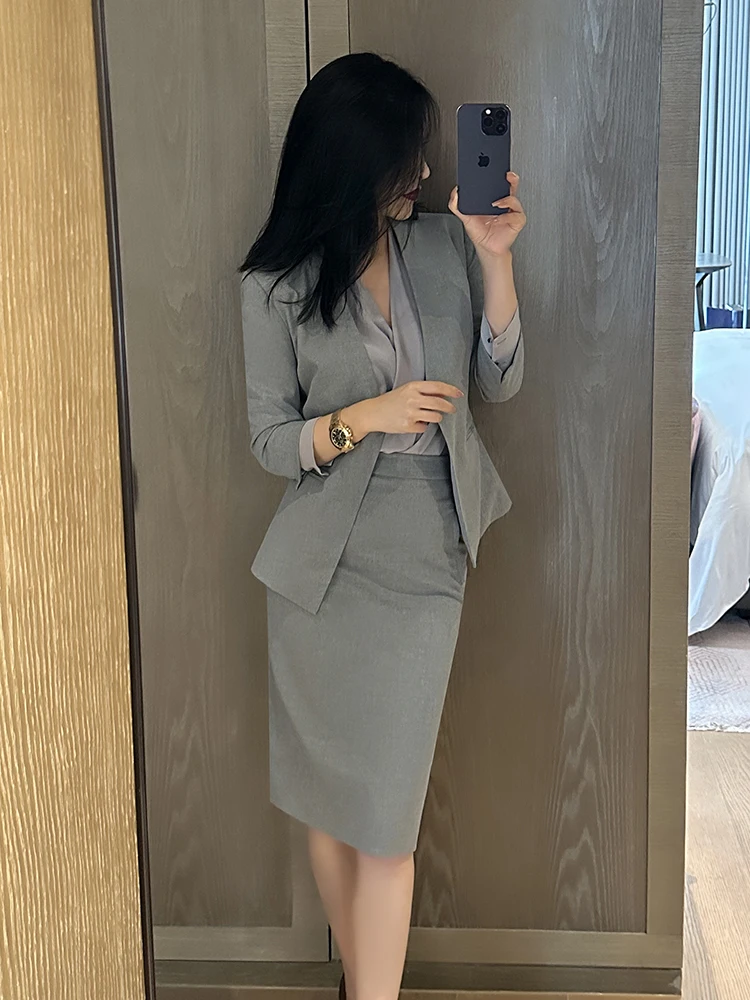 Ele ey Busin Suit Set for Women Slim Fit 2023 Summer Faion Profional Clothing One Button Pure Color Commute Sle
Ele ey Busin Suit Set for Women Slim Fit 2023 Summer Faion Profional Clothing One Button Pure Color Commute Sle