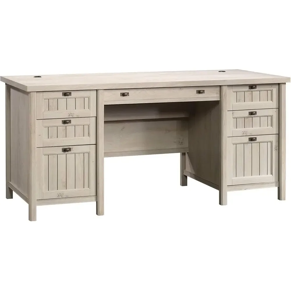 Elegant Desk with Drawers and Storage, in Chalked Chestnut Finish
Elegant Desk with Drawers and Storage, in Chalked Chestnut Finish