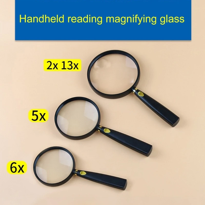 Handheld Magnifier 5/6/13X Magnifying Glass Lens for Newspaper Book Reading Magnifying Lens Magnifier Lens D2RD
Handheld Magnifier 5/6/13X Magnifying Glass Lens for Newspaper Book Reading Magnifying Lens Magnifier Lens D2RD