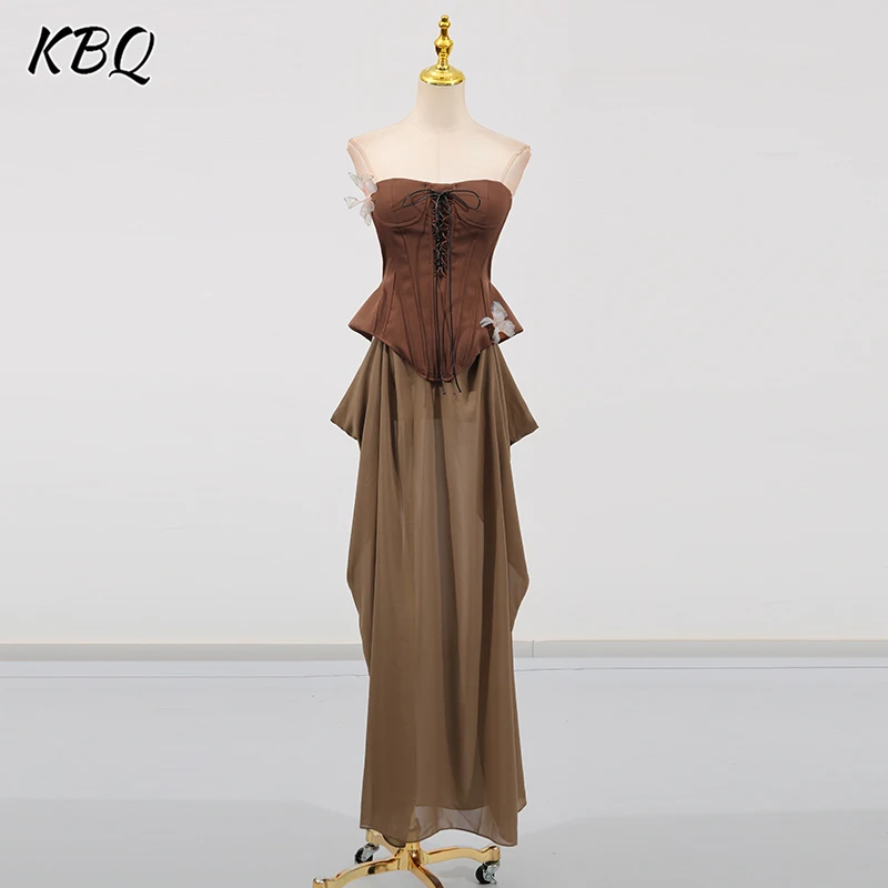 KBQ French Style Slimming Spliced Floral Long Dresses for Women Strapless Sleeveless Backless High Waist Folds Dress Female New
KBQ French Style Slimming Spliced Floral Long Dresses for Women Strapless Sleeveless Backless High Waist Folds Dress Female New