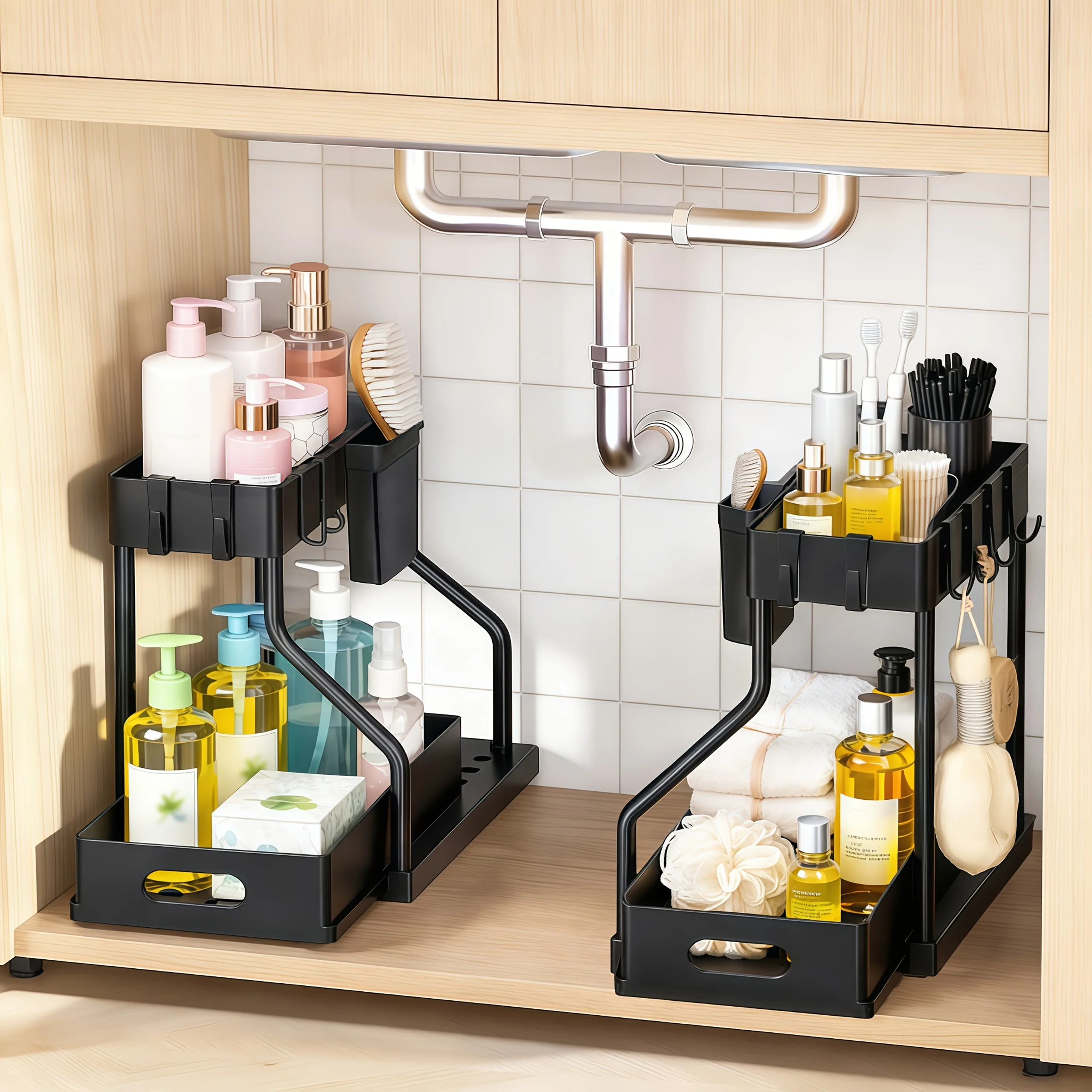 1/2 Pcs Under Sink Storage Organizer 2 Tier Drawer Multipurpose Rack Cabinet Under Sink Storage Rack Bathroom Kitchen Organizer
1/2 Pcs Under Sink Storage Organizer 2 Tier Drawer Multipurpose Rack Cabinet Under Sink Storage Rack Bathroom Kitchen Organizer