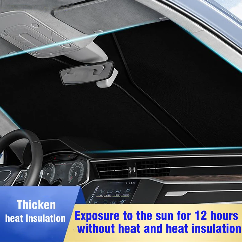 Portable Car Sunshade 70*140 cm Double Layer Sunscreen Insulation Cloth Car Interior Shading Umbrella Window Windshield Foldable
Portable Car Sunshade 70*140 cm Double Layer Sunscreen Insulation Cloth Car Interior Shading Umbrella Window Windshield Foldable