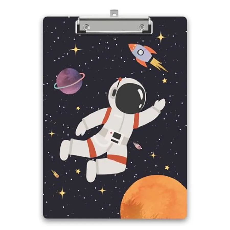 Outer Space Clipboard, Astronaut Planet Wooden Clipboard with Low Profile Metal Clip, Clip Boards Gifts for Doctors Nurses Teac
Outer Space Clipboard, Astronaut Planet Wooden Clipboard with Low Profile Metal Clip, Clip Boards Gifts for Doctors Nurses Teac