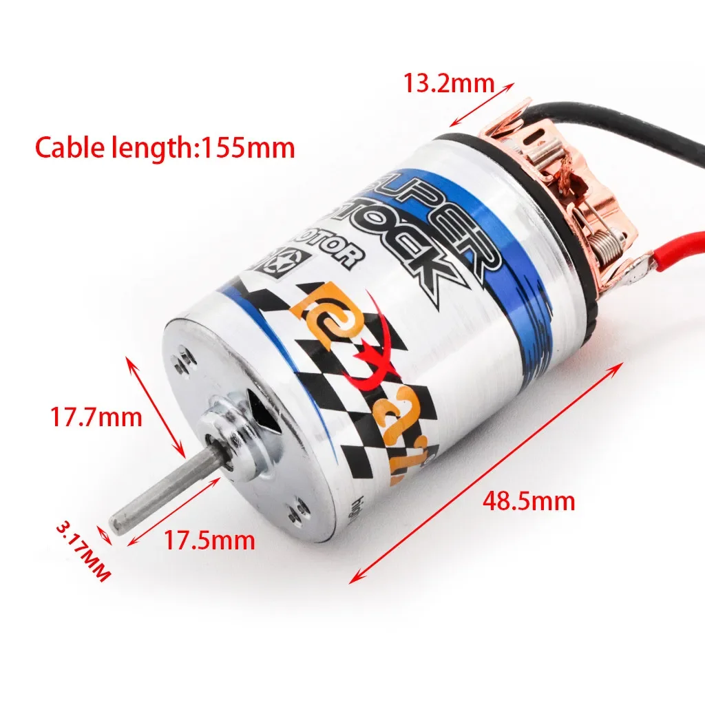 550 Waterproof New Style Brushed Motor 11T~37T for 1/10 Rc Crawler Truck Car Off Road Vehicle Trxas Trx4 Defender Scx10 Tamiya
550 Waterproof New Style Brushed Motor 11T~37T for 1/10 Rc Crawler Truck Car Off Road Vehicle Trxas Trx4 Defender Scx10 Tamiya