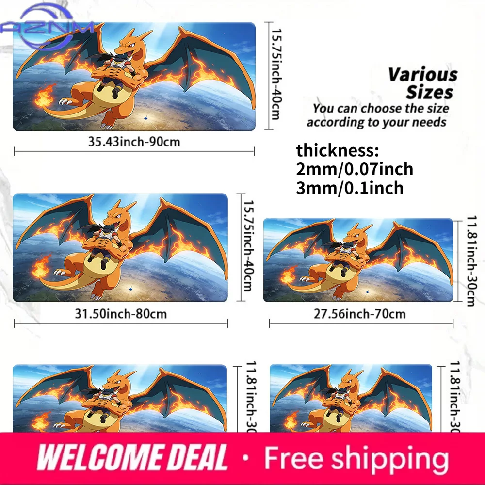 Коврик для игровой мыши Pokemon Charizard & Ash Flying, нескользящий коврик для стола
Коврик для игровой мыши Pokemon Charizard & Ash Flying, нескользящий коврик для стола