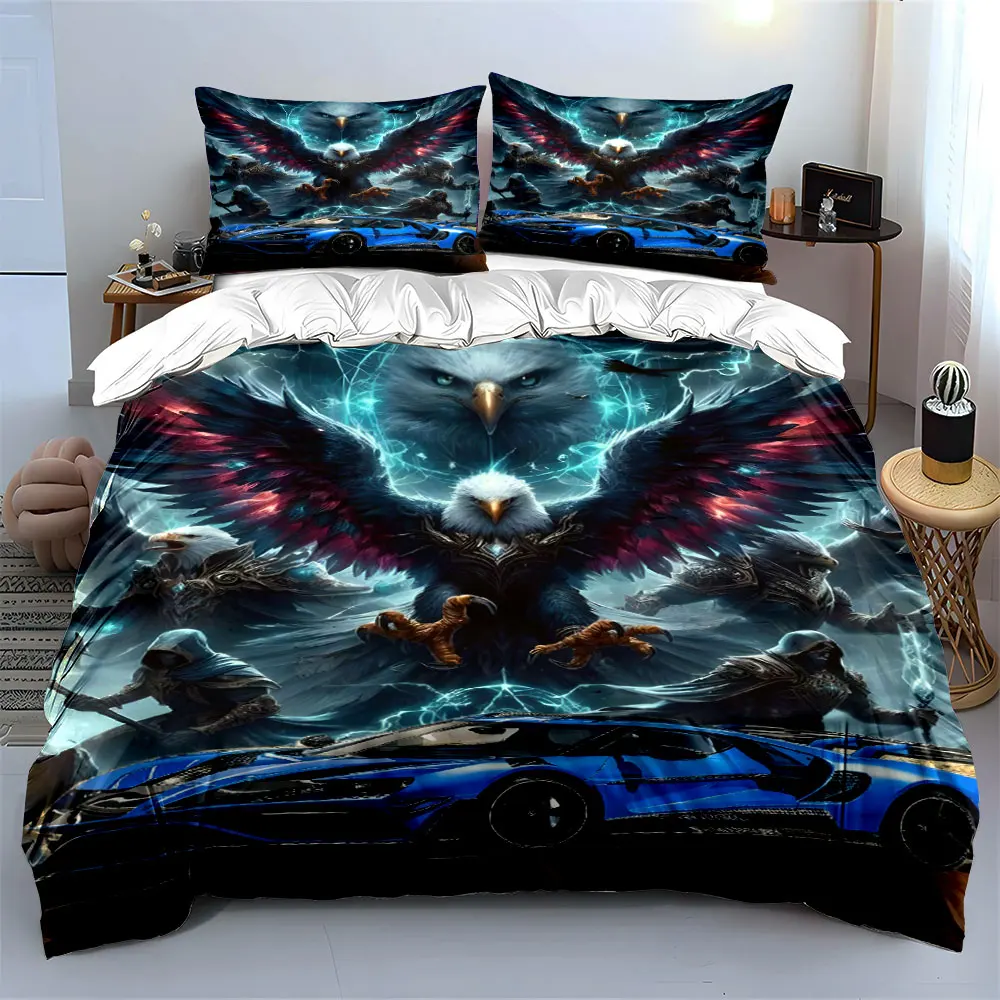 "Fantasy Eagle Warrior Poster Set" Soft Comfortable Duvet Cover Bedding Set Included 1*Duvet Cover & 2*Pillowcases, gift
"Fantasy Eagle Warrior Poster Set" Soft Comfortable Duvet Cover Bedding Set Included 1*Duvet Cover & 2*Pillowcases, gift