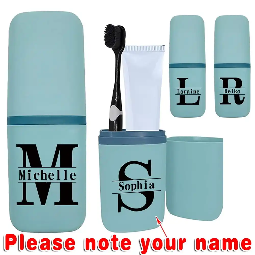 Custom Name Portable Toothbrush Storage Box Detachable Mouthwash Cup Toothpaste Holder Organizer for Shaver Travel Accessories
Custom Name Portable Toothbrush Storage Box Detachable Mouthwash Cup Toothpaste Holder Organizer for Shaver Travel Accessories