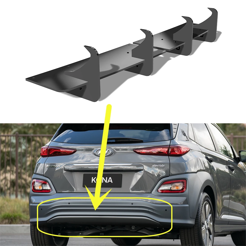 For Hyundai Kona Electric 2018--2020 Year Rear Diffuser Bumper Lips Spoiler Splitter Body Kit Accessories
For Hyundai Kona Electric 2018--2020 Year Rear Diffuser Bumper Lips Spoiler Splitter Body Kit Accessories