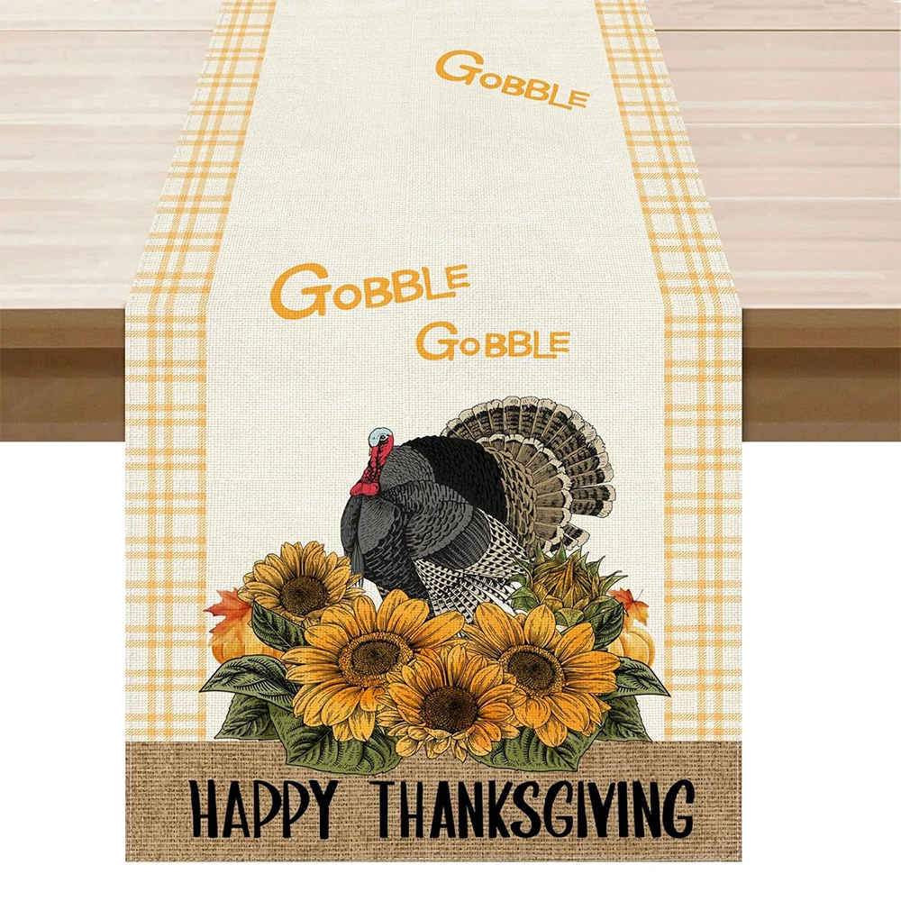 Sunflower Table Runner Turkey Tablecloth for Wedding Banquet Party Home Decoration Dining Dinner Indoor Holiday Decor
Sunflower Table Runner Turkey Tablecloth for Wedding Banquet Party Home Decoration Dining Dinner Indoor Holiday Decor