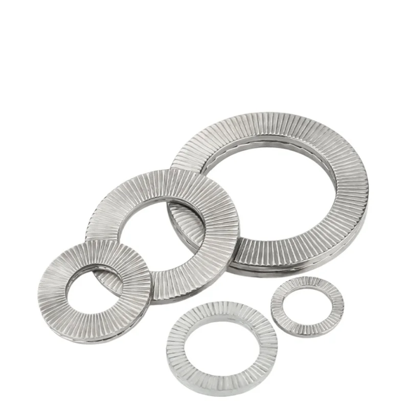 DIN25201 Double Stacked Self-Locking Washer, 304 Stainless Steel Anti-Vibration Gasket, Double-Tooth Anti-Loosening Washer
DIN25201 Double Stacked Self-Locking Washer, 304 Stainless Steel Anti-Vibration Gasket, Double-Tooth Anti-Loosening Washer
