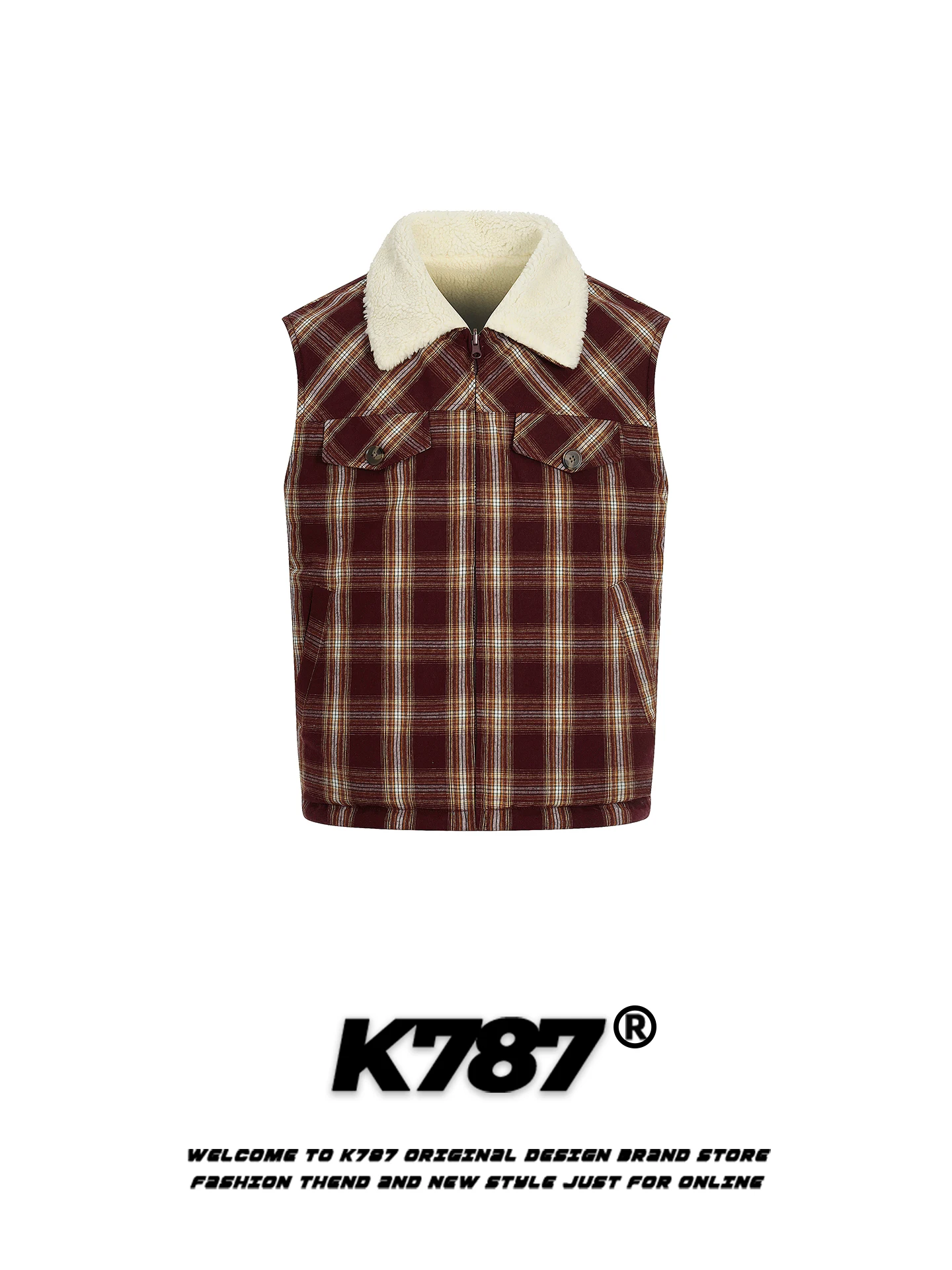 K787 American Retro Plaid Double-Sided Wear Lamb Fur Vest Loose Trendy Men's Women's Warm Layering Outerwear Cotton Thiened
K787 American Retro Plaid Double-Sided Wear Lamb Fur Vest Loose Trendy Men's Women's Warm Layering Outerwear Cotton Thiened