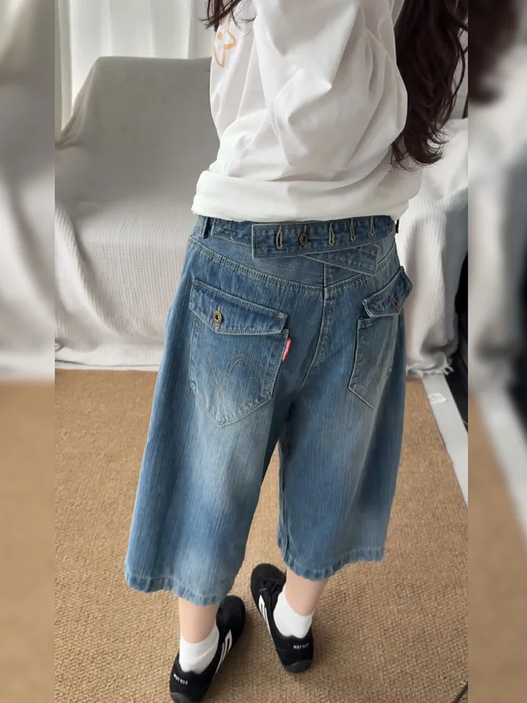 Loose High Waist Parisian Streetwear Style Women's Jeans Adjustable Buckle Seven-Foot Loose Bf Lazy Style Mid-Calf Pants
Loose High Waist Parisian Streetwear Style Women's Jeans Adjustable Buckle Seven-Foot Loose Bf Lazy Style Mid-Calf Pants