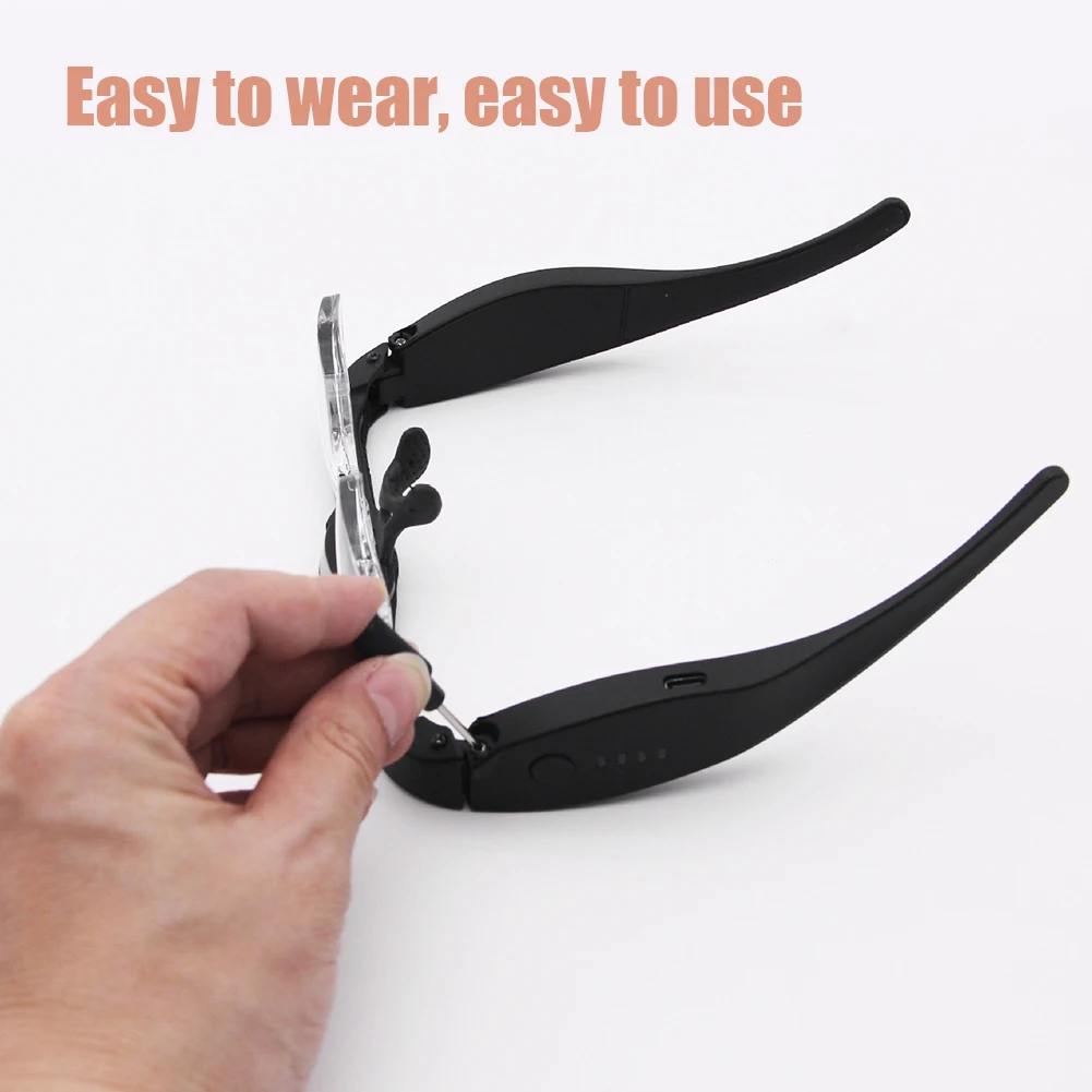 Head-mounted Rechargeable Magnifier 150D 200D 300D 2.5X 4.0X 3 LED Illuminated Magnifying Glass for Reading Jewelers Repair
Head-mounted Rechargeable Magnifier 150D 200D 300D 2.5X 4.0X 3 LED Illuminated Magnifying Glass for Reading Jewelers Repair