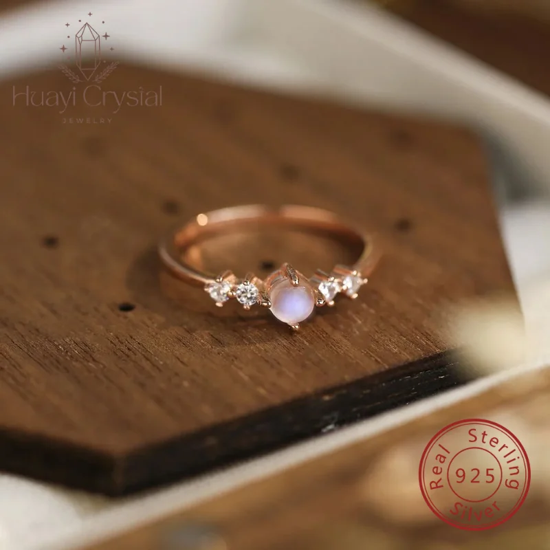 Fashionable S925 Sterling Silver Micro Zircon Moonstone Rose Gold Ring Simple Light Luxury Exquisite Jewelry
Fashionable S925 Sterling Silver Micro Zircon Moonstone Rose Gold Ring Simple Light Luxury Exquisite Jewelry