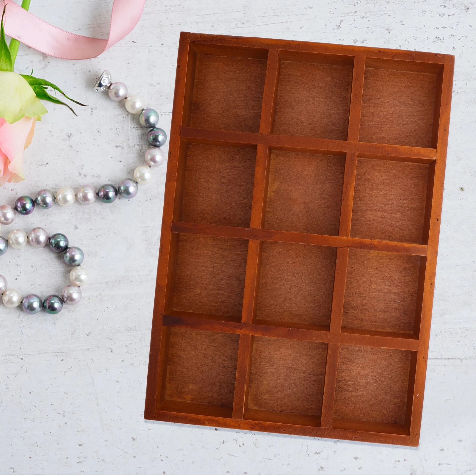 Wooden Storage Box Rectangle Brown Vanity Organizer 12 Compartments Jewelry Makeup Retro Desktop Organizers Wooden Boxes
Wooden Storage Box Rectangle Brown Vanity Organizer 12 Compartments Jewelry Makeup Retro Desktop Organizers Wooden Boxes
