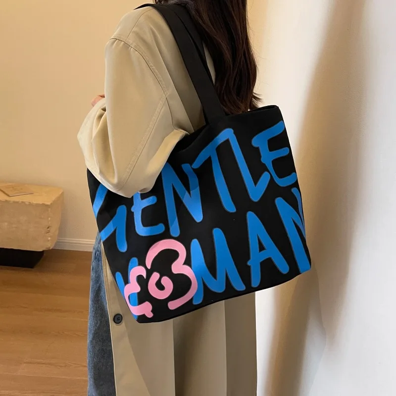 Versatile Commuting Shoulder Tote Japanese-Style Letter Canvas Tote Bag for Women, Large Capacity Literary Student Handbag,
Versatile Commuting Shoulder Tote Japanese-Style Letter Canvas Tote Bag for Women, Large Capacity Literary Student Handbag,