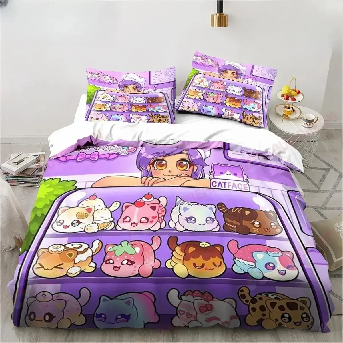 New Cartoon Game Cute Aphmau with Wings Bedding Set Sheet King Twin Double Child Bedding Set Mircofiber or Polyester Duvet Cover
New Cartoon Game Cute Aphmau with Wings Bedding Set Sheet King Twin Double Child Bedding Set Mircofiber or Polyester Duvet Cover