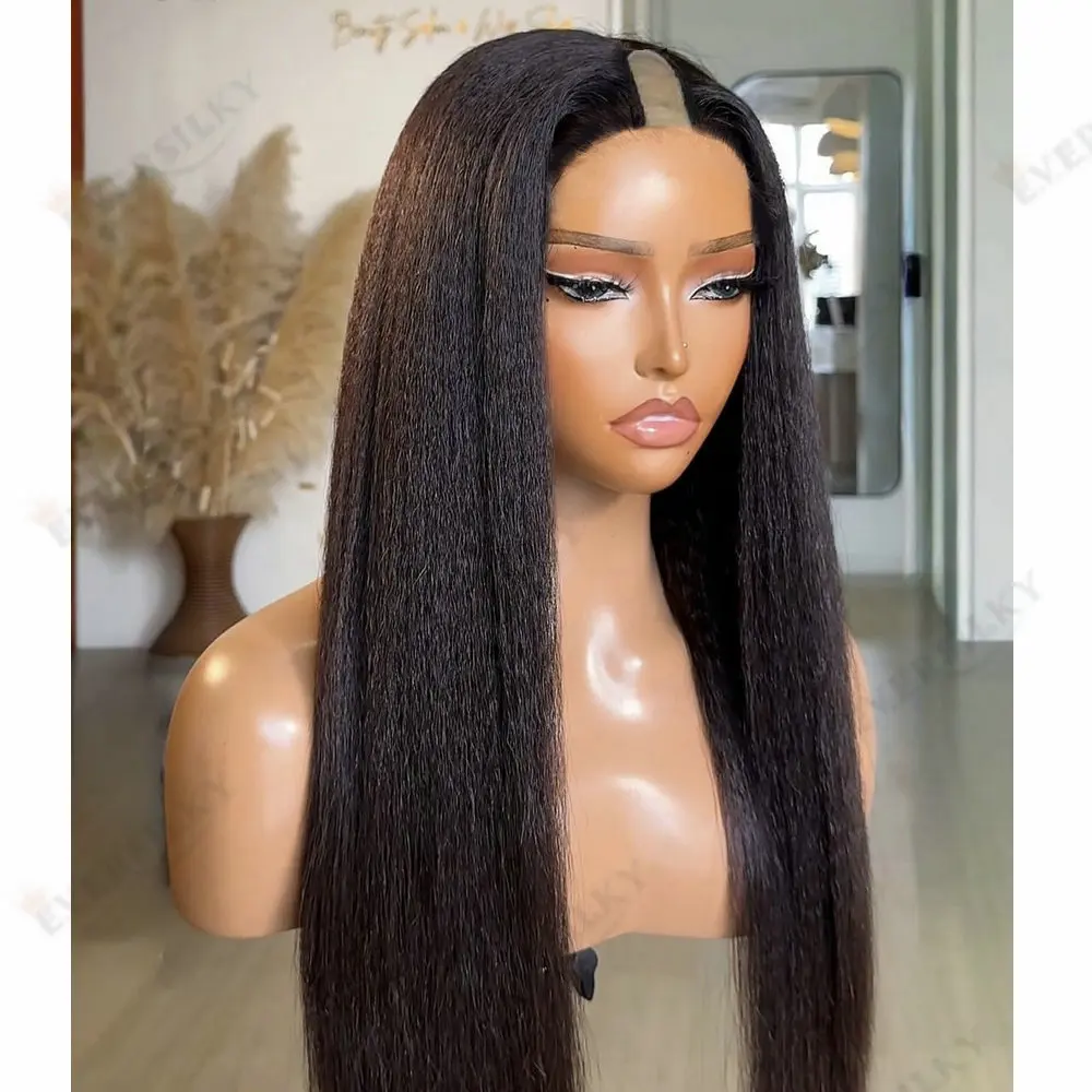 Long Kinky Straight Natural Glueless 1X4Size U Part Wig Human Hair Full Machine Made Easy Install for Black Women Adjustable Wig
Long Kinky Straight Natural Glueless 1X4Size U Part Wig Human Hair Full Machine Made Easy Install for Black Women Adjustable Wig