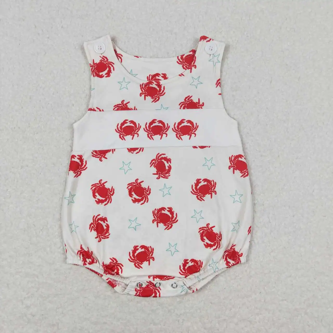 SR1186 Baby Boys Summer Toddler Clothes Crab Print Short Sleeve Kids Boutique Romper
SR1186 Baby Boys Summer Toddler Clothes Crab Print Short Sleeve Kids Boutique Romper
