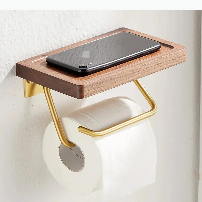 Metal Wood Tissue Wall-mounted Paper Shelf Black Walnut Paper Paper Roll Wall Storage Rack HQ239
Metal Wood Tissue Wall-mounted Paper Shelf Black Walnut Paper Paper Roll Wall Storage Rack HQ239