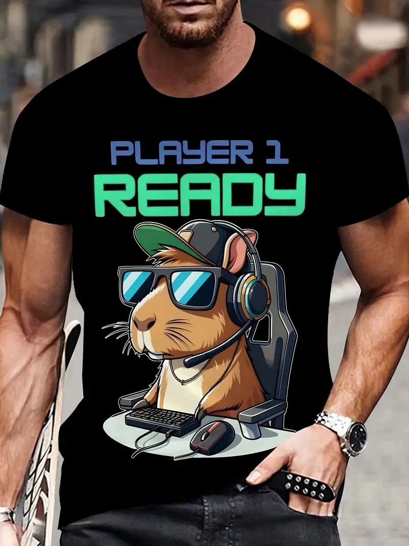 Capybara Pattern Men's T Shirt 3D Print Cute Animal T-shirts For Male Summer Fashion Loose Daily Breathable Round Neck Tees New
Capybara Pattern Men's T Shirt 3D Print Cute Animal T-shirts For Male Summer Fashion Loose Daily Breathable Round Neck Tees New